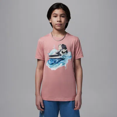 Jordan Big Kids' Aj1 Wave T-shirt In Pink
