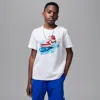 Jordan Kids' Aj1 Wave Graphic T-shirt In White