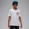 Jordan Big Kids' Aj5 Fire Red Tour T-shirt In White
