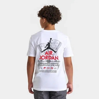 Jordan Big Kids Aj5 Fire Tour T-shirt In White