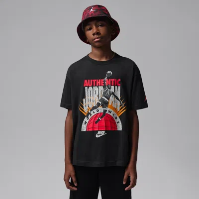 Jordan Big Kids' Authentic  T-shirt In Black