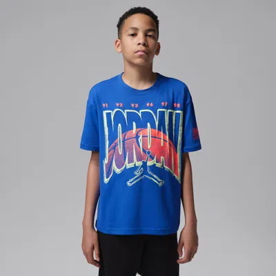 Jordan Big Kids' Ball World T-shirt In Blue