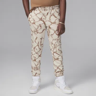 Jordan Big Kids' Brooklyn Fleece Printed Pants In Brown