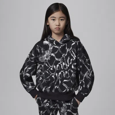 Jordan Big Kids' Brooklyn Fleece Printed Pullover Hoodie In Black