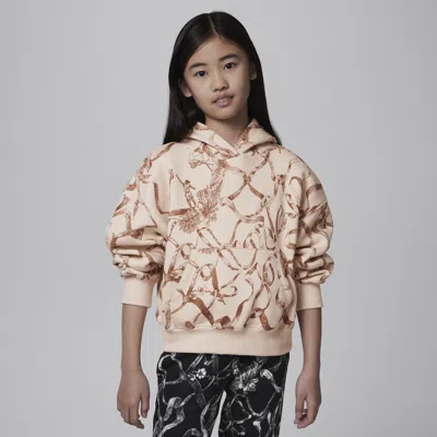 Jordan Big Kids' Brooklyn Fleece Printed Pullover Hoodie In Brown