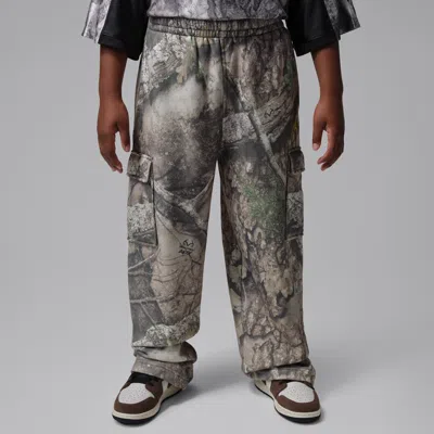 Jordan Big Kids' Brooklyn Realtree Printed Pants In Gray