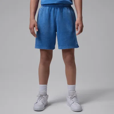 Jordan Big Kids' Brooklyn Washed French Terry Shorts In Blue