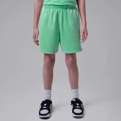 Jordan Big Kids' Brooklyn Washed French Terry Shorts In Green