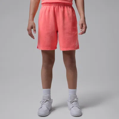 Jordan Big Kids' Brooklyn Washed French Terry Shorts In Pink