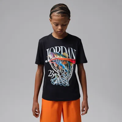 Jordan Big Kids' Catch Of The Day T-shirt In Black