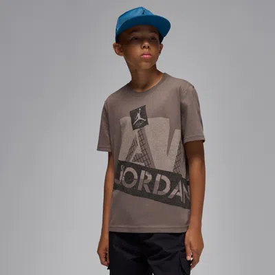 Jordan Big Kids' Cave Stone 4 Retro T-shirt In Neutral