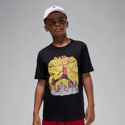 Jordan Big Kids' Comic Slam T-shirt In Black
