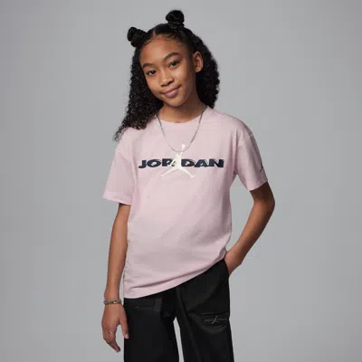 Jordan Big Kids' Crafted Utility T-shirt In Pink