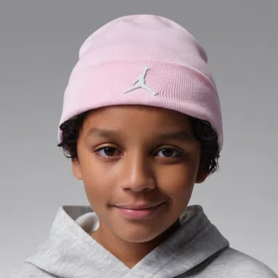 Jordan Big Kids' Cuffed Beanie In Pink