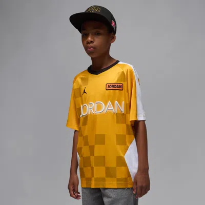 Jordan Big Kids' Deep Dish Poly Jersey In Yellow