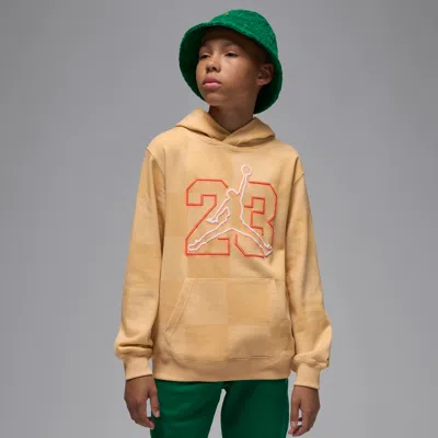 Jordan Big Kids' Deep Dish Pullover Hoodie In Nude