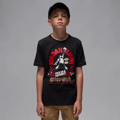 Jordan Big Kids' Deep Dish T-shirt In Black