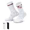 Jordan Big Kids' Diamond High Crew Socks (2 Pairs) In Black