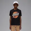 Jordan Big Kids' Distressed Chrome T-shirt In Black