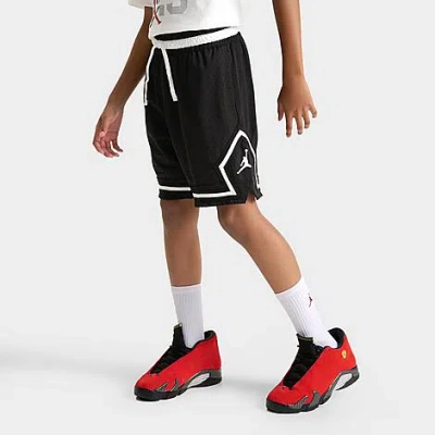 Jordan Big Kids Dri-fit Diamond Mesh Basketball Shorts In Black