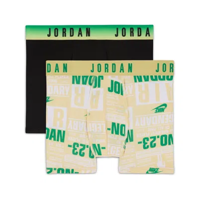 JORDAN BIG KIDS' DRI-FIT 2-PACK PRINTED BOXER BRIEFS,1015965760