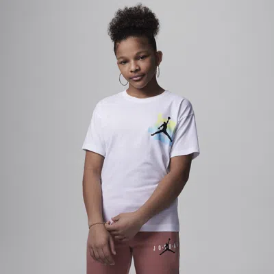 Jordan Big Kids' Dunk Graphic T-shirt In White