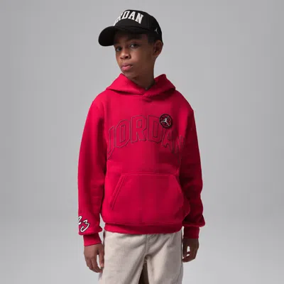 Jordan Big Kids' Dynasty Fleece Pullover Hoodie In Red