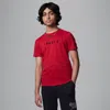 Jordan Big Kids' Embroidered Logo T-shirt In Red