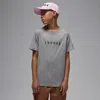 Jordan Big Kids' Embroidered Logo T-shirt In Gray