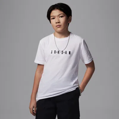 Jordan Big Kids' Embroidered Logo T-shirt In White