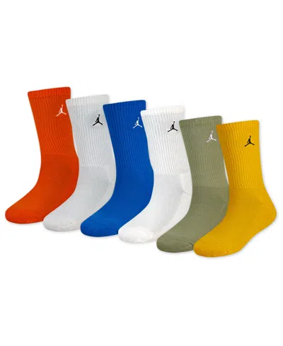 Jordan Big Kids' Everyday Essentials Crew Socks, 6-pack In Multi