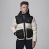 Jordan Boys' Hooded Faux Down Jacket - Big Kid In Brown