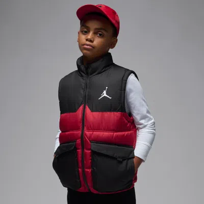 Jordan Big Kids' Filled Puffer Vest In Black