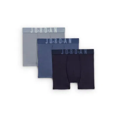 Jordan Big Kids' Flight Modal Boxer Briefs (3-pack) In Blue