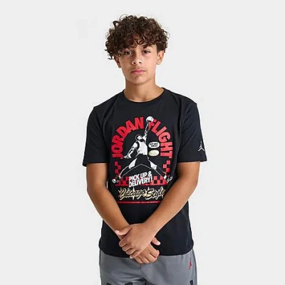 Jordan Big Kids Flight Pizza Shop T-shirt In Black