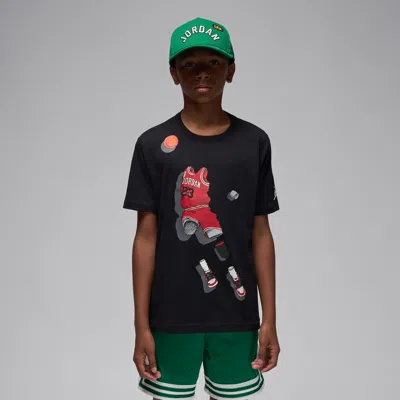 Jordan Big Kids' Ghostman T-shirt In Black
