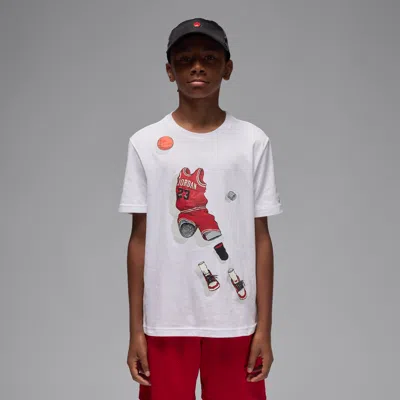 Jordan Big Kids' Ghostman T-shirt In White