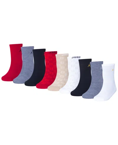 Jordan Big Kids Holiday Crew Socks Gift Box Sock, 9-pack In Multi