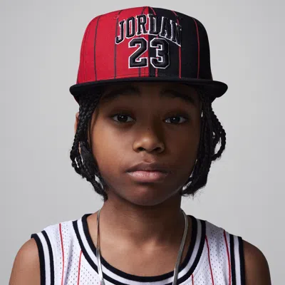 Jordan Big Kids' Jersey Flat Brim Cap In Red
