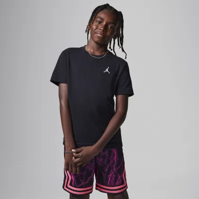 Jordan Big Kids' Jumpman Air Embroidered T-shirt In Black