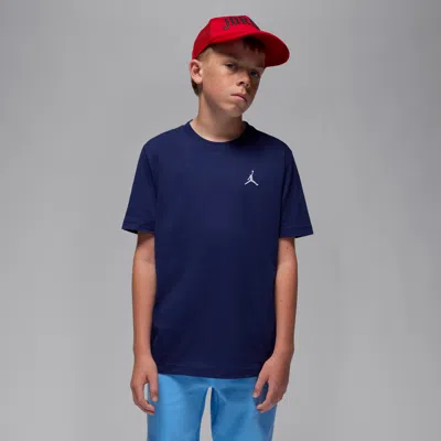 Jordan Big Kids' Jumpman Air Embroidered T-shirt In Blue