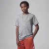 Jordan Big Boys Jumpman Air Embroidery T-shirt In Grey