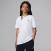 Jordan Jumpman Air Embroidered Tee - Big Kid In White