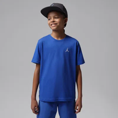 Jordan Big Kids' Jumpman Air Embroidered T-shirt In Blue