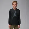 Jordan Big Kids' Jumpman Drip Long Sleeve T-shirt In Black