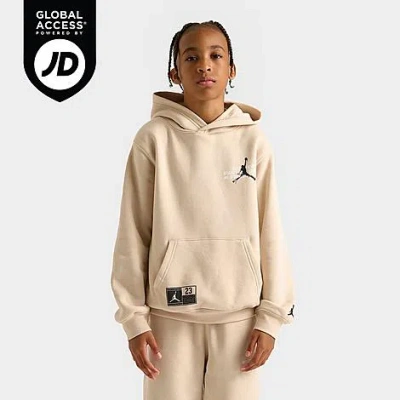Jordan Big Kids Jumpman Stamp Pullover Hoodie In Neutral