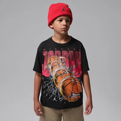 Jordan Big Kids' Monster Ball T-shirt In Black