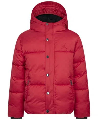 JORDAN BIG KIDS NEUTRAL 23 JACQUARD FAUX DOWN FILL JACKET 