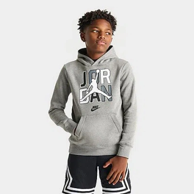 Jordan Big Kids Nike Jumpman Pullover Hoodie In Gray