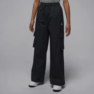 Jordan Big Kids' Post Up Open Cargo Pants In Black